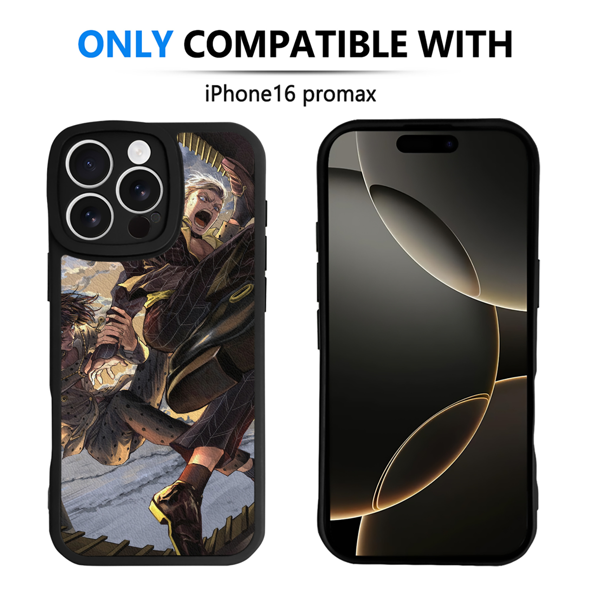 （画像用） ジョジョの奇妙な冒険 JoJo's Bizarre Adventure 【iPhone 16シリーズ対応】シリコンスマホケース（レザー調） 材質：シリコン
